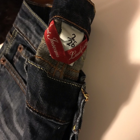 LUCKY BRAND JEANS WOMENS SHORT INSEAM SIZE 2 X 26 FLARED LEGS TWO BUTTON FLY - Picture 8 of 16